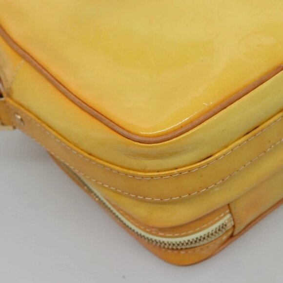 LOUIS VUITTON Monogram Vernis Wooster Bag Lime Yellow M91075 LV Auth ep9753 - Picture 7 of 16